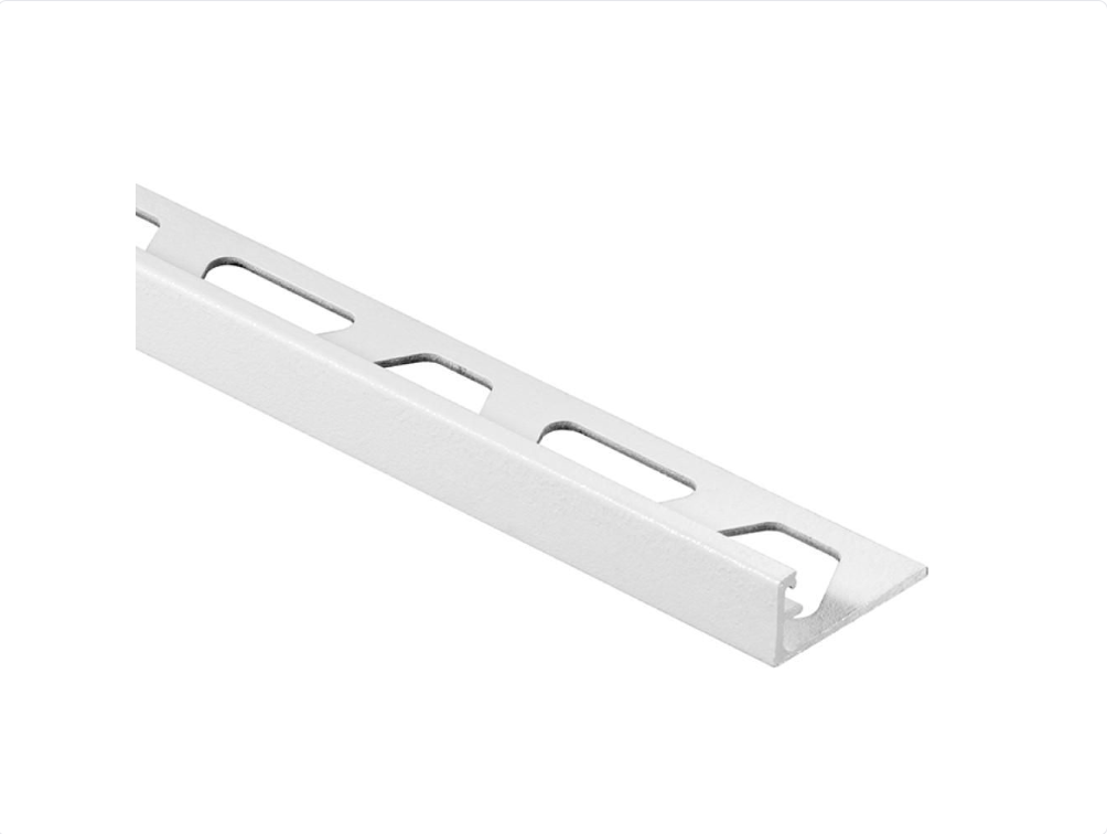 Schluter - 1/2" (12.5 mm) x 8' 2-1/2" - SCHIENE Matte white aluminum wall edge profile (A125MBW)