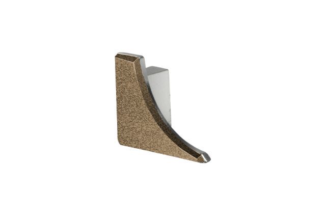 Schluter - DILEX-AHKA Cap de fermeture gauche avec un radius de 3/8" (10 mm) - aluminium beige