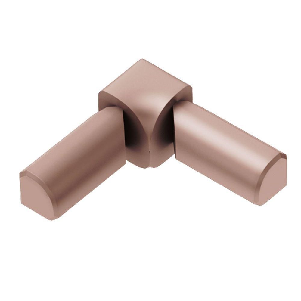 Schluter - RONDEC Coin intérieur à 2 bouts 90° - aluminium anodisé cuivre mat 3/8" (10 mm)