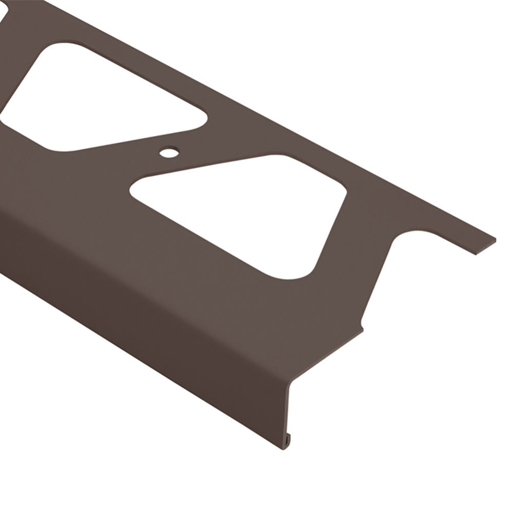 Schluter - BARA-RW Profilé de bordure de balcon aluminium brun noir 1-3/16" (30 mm) x 8' 2-1/2"