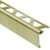Schluter - RONDEC-STEP Profilé de finition et protection des rebords avec ailette verticale de 1-1/2"  - aluminium anodisé laiton brossé 5/16" (8 mm) x 8' 2-1/2"