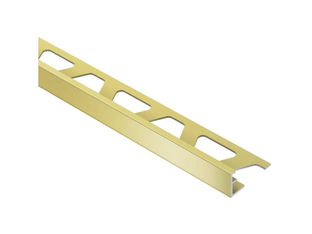 Schluter - 3/8" (10 mm) x 8' 2-1/2" - SCHIENE Matte Brass Anodized Aluminum Wall/Floor Edging Profile (A100AM)