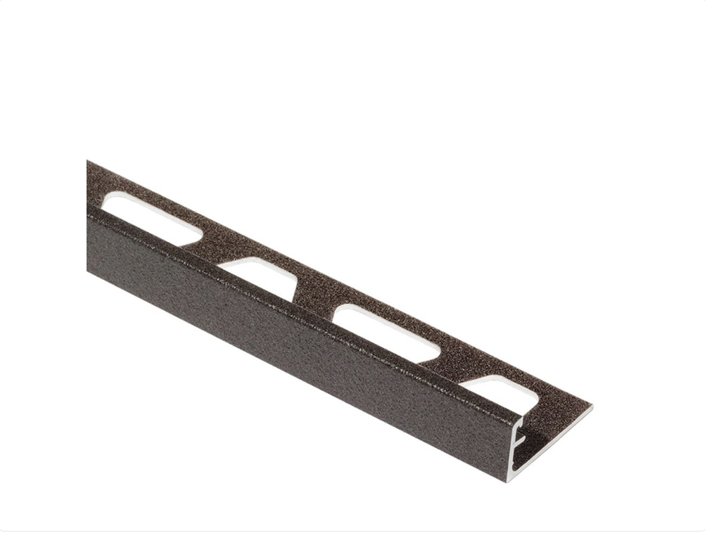 Schluter - 3/8" (10 mm) x 8' 2-1/2" - SCHIENE Dark anthracite aluminum wall edge profile (A100TSDA)