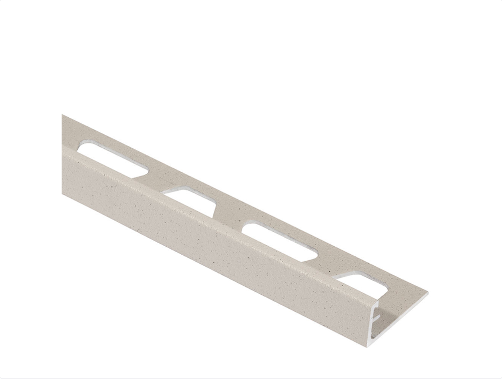 Schluter - 3/8" (10 mm) x 8' 2-1/2" - SCHIENE Ivory aluminum wall edge profile (A100TSI)