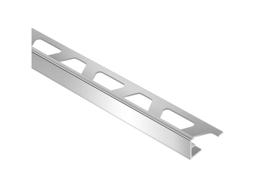 Schluter - 1/2" (12.5 mm) x 8' 2-1/2" - SCHIENE Polished Chrome Anodized Aluminum Wall/Floor Edging Profile (A125ACG)