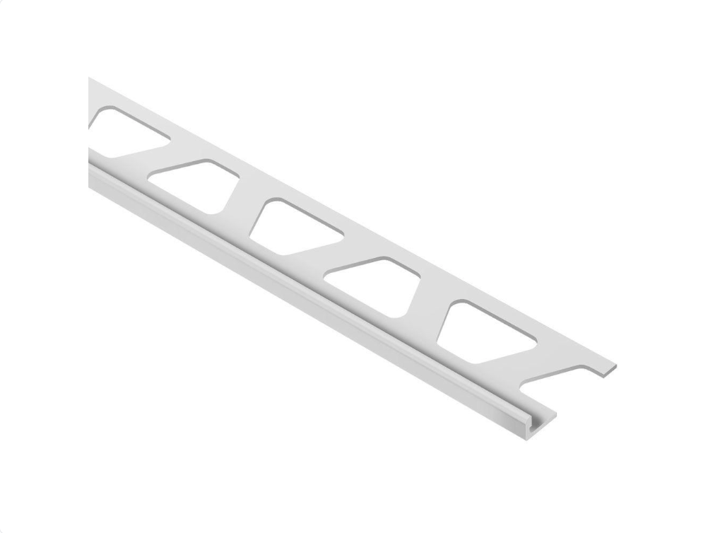 Schluter - 1/8" (3 mm) x 8' 2-1/2" - SCHIENE Light gray aluminum wall edge profile (A30HG)