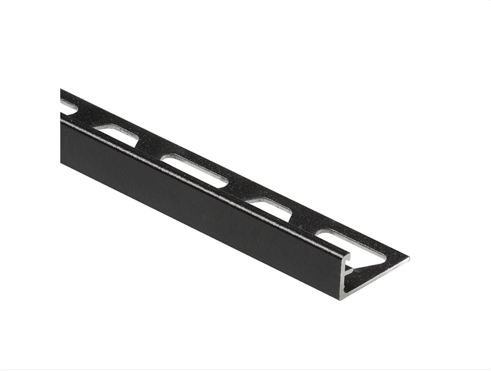 Schluter - 3/16" (4.5 mm) x 8' 2-1/2" - SCHIENE Matte black aluminum wall edge profile (A45MGS)