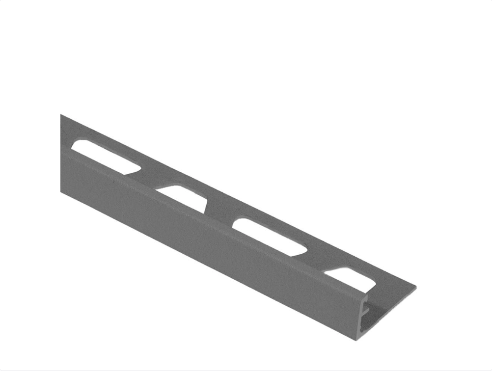 Schluter - 1/4" (6 mm) x 8' 2-1/2" - SCHIENE Tin Aluminum Wall Edging Profile (A60TSG)