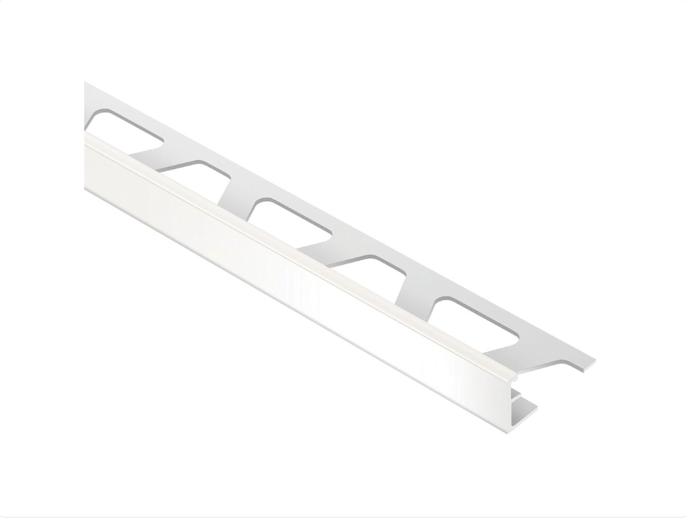 Schluter - 5/16" (8 mm) x 8' 2-1/2" - SCHIENE White aluminum wall edge profile (A80W)