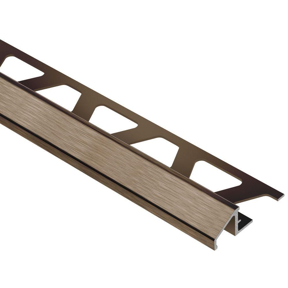 Schluter - RENO-U Profilé réducteur - aluminium anodisé bronze antique brossé 3/8" (10 mm) x 8' 2-1/2"