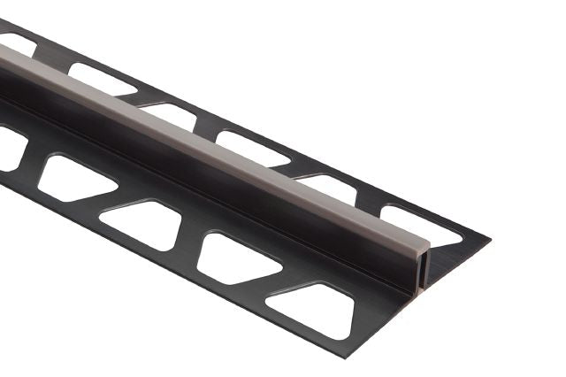 Schluter - DILEX-BWB Profilé pour joint de surface avec zone de mouvement de 3/8" Plastique PVC Coulis Gris 5/16" (8 mm) x 8' 2-1/2"