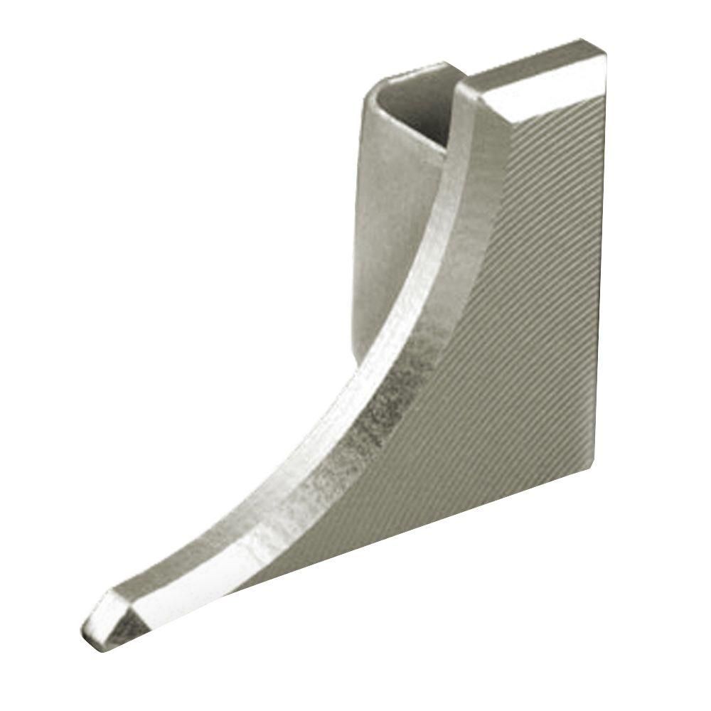 Schluter - DILEX-AHKA Cap de fermeture gauche avec un radius de 3/8" (10 mm) - aluminium anodisé nickel mat