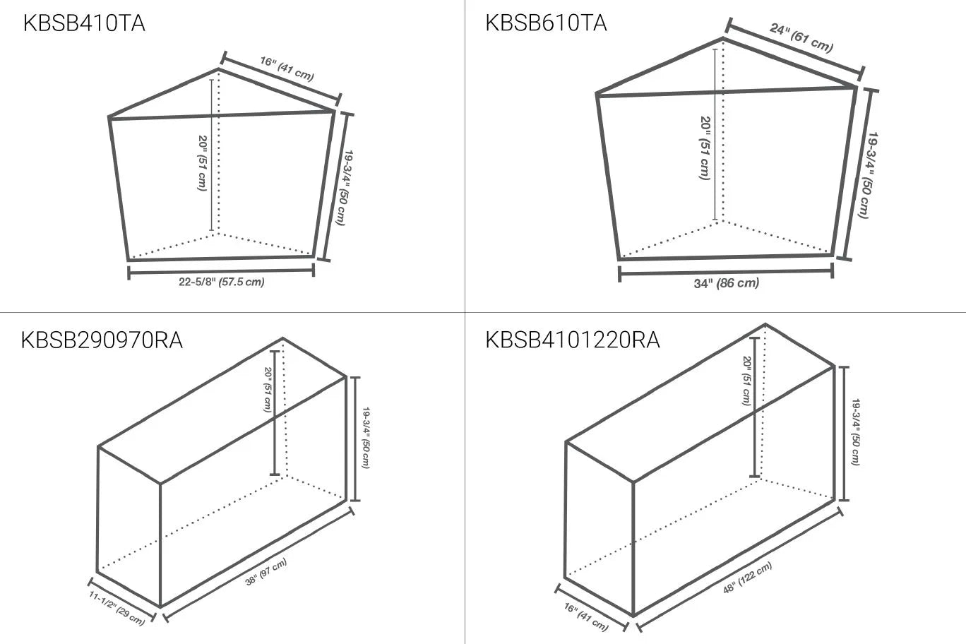 KBSB610TA - 20"x 24" x 24" - Schluter KERDI-BOARD-SB Triangular Waterproof Prefabricated Shower Bench