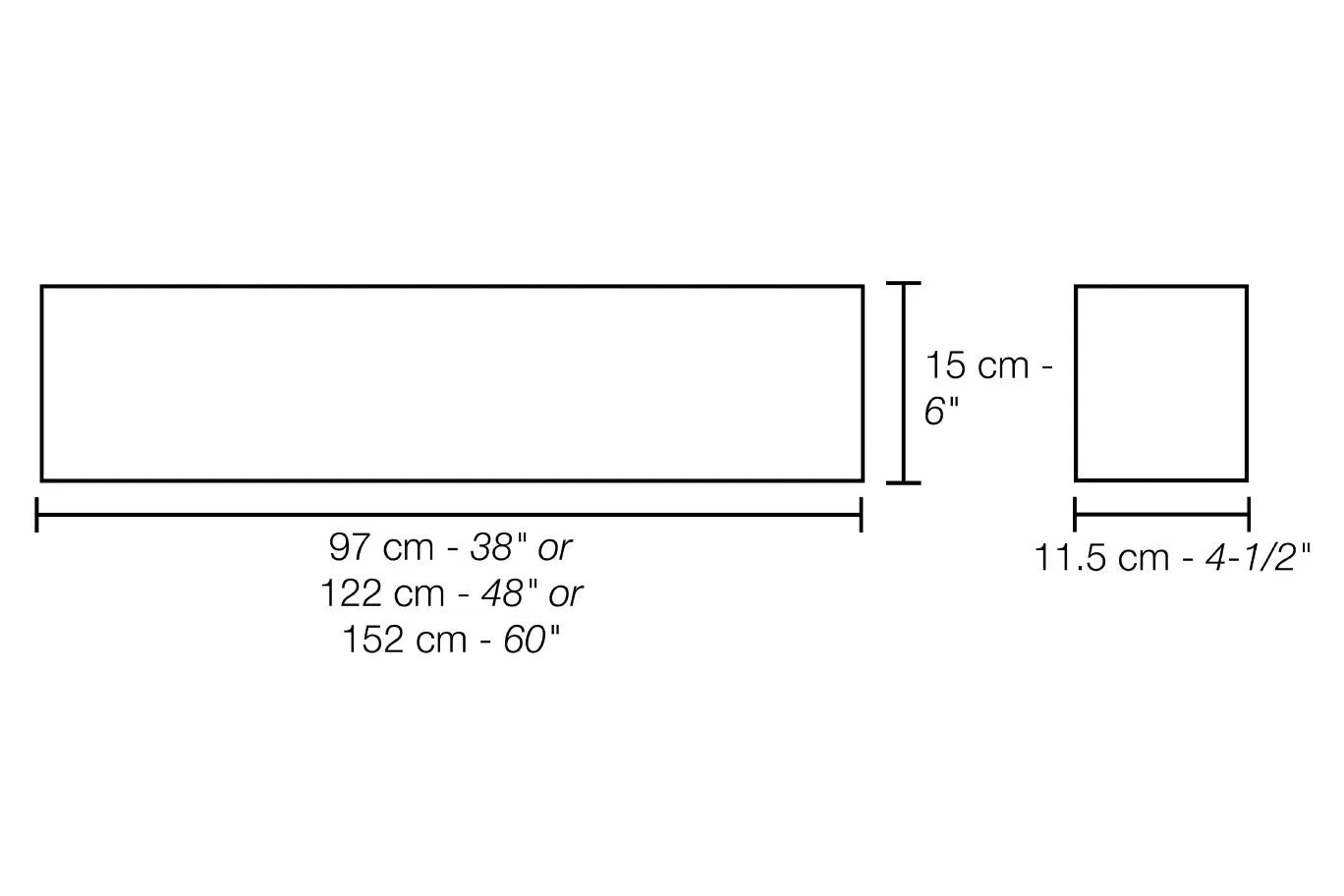 KBSC115150970 - 4-1/2" x 6" x 38" - Schluter KERDI-BOARD-SC Seuil de douche préfabriqué