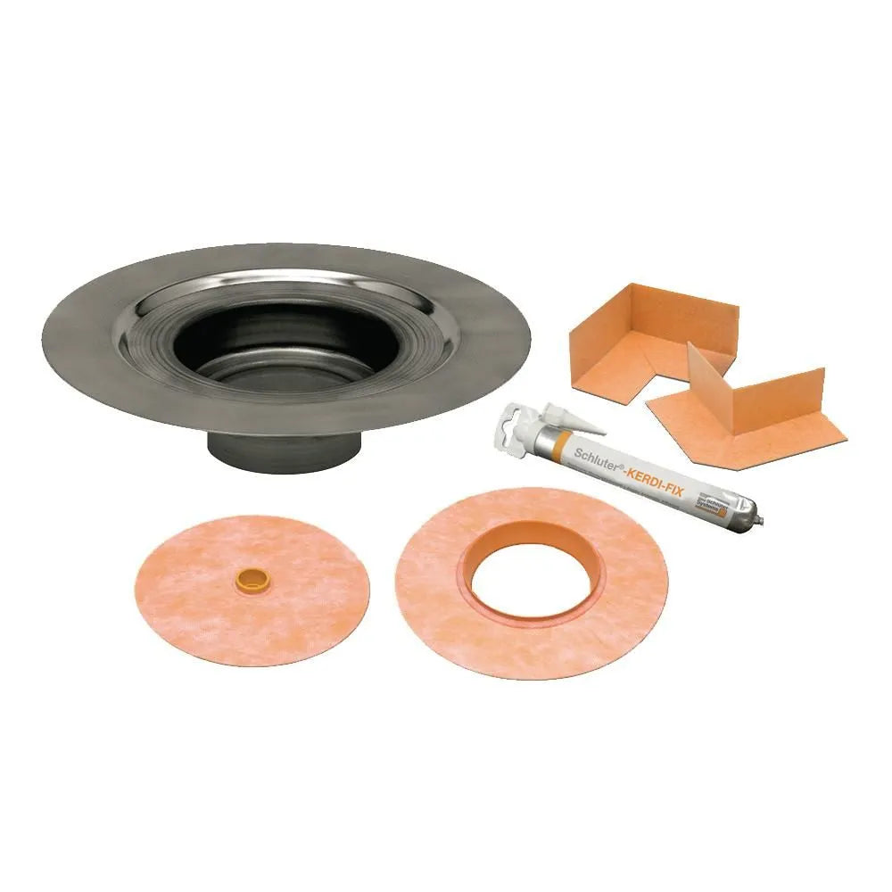 KD3FLKE - Stainless Steel (V2) 3" - Schluter KERDI-DRAIN Collarless Flange Assembly