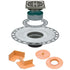 KD2/PVC/E - 2" PVC plastic flange with 4" square stainless steel grate - Schluter KERDI-DRAIN Drain assembly