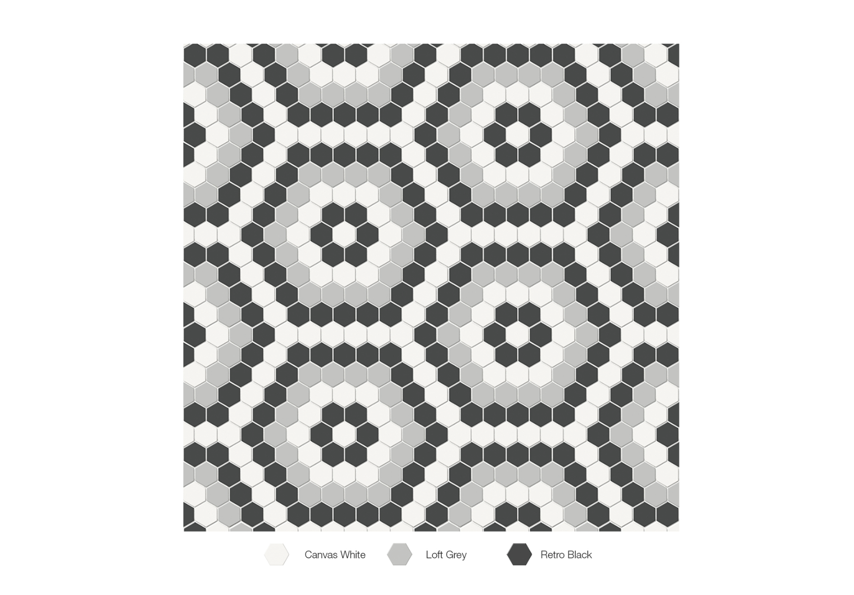 Soho Midnight Blend Patterned Mosaïque - Hexagon