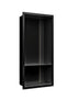 Fusion - 12" x 24" - Shower Niche Black Stainless Steel 