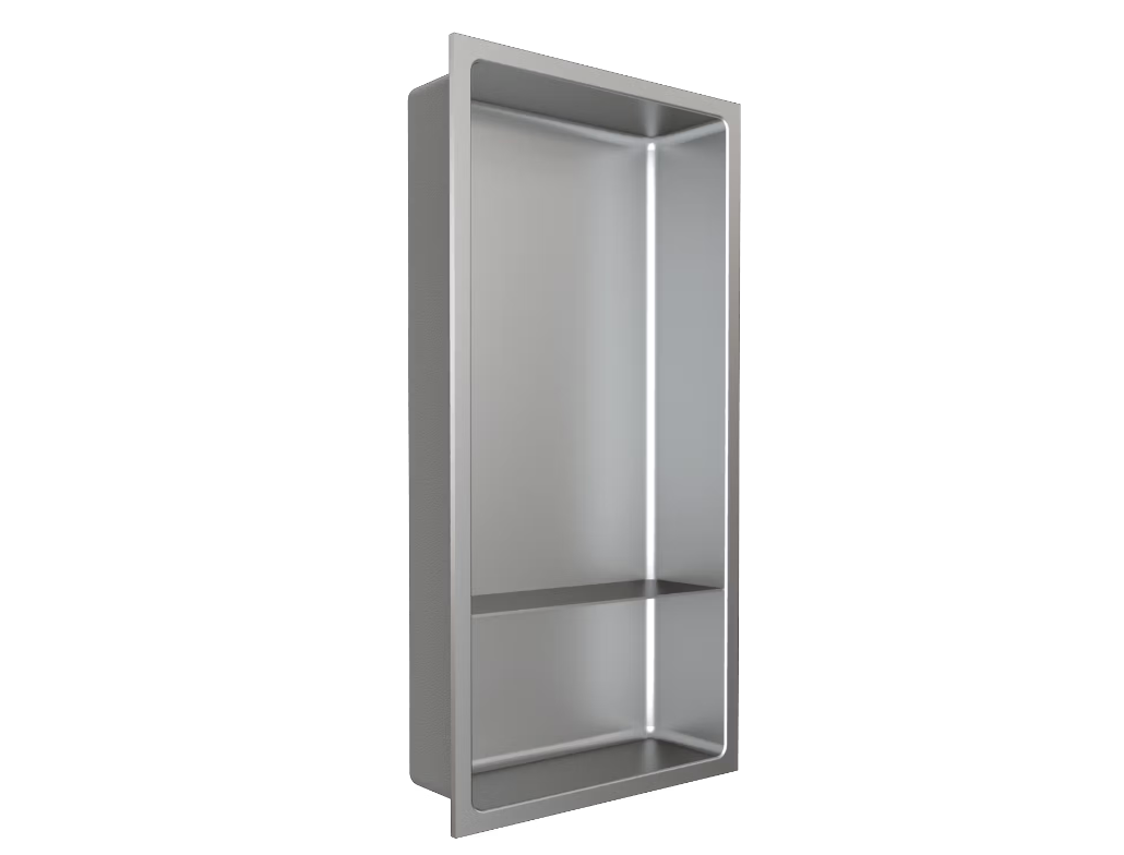 Fusion - 12" x 24" - Shower Niche with Stainless Steel Shelf 