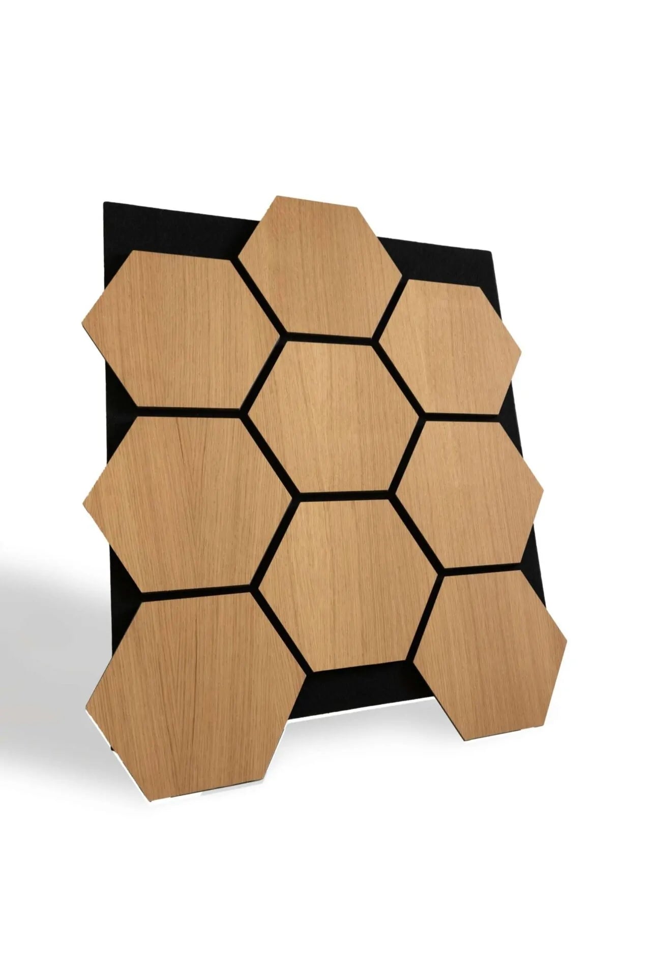 Panneau acoustique hexagones en chêne