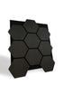 Panneau acoustique hexagones en chêne noir