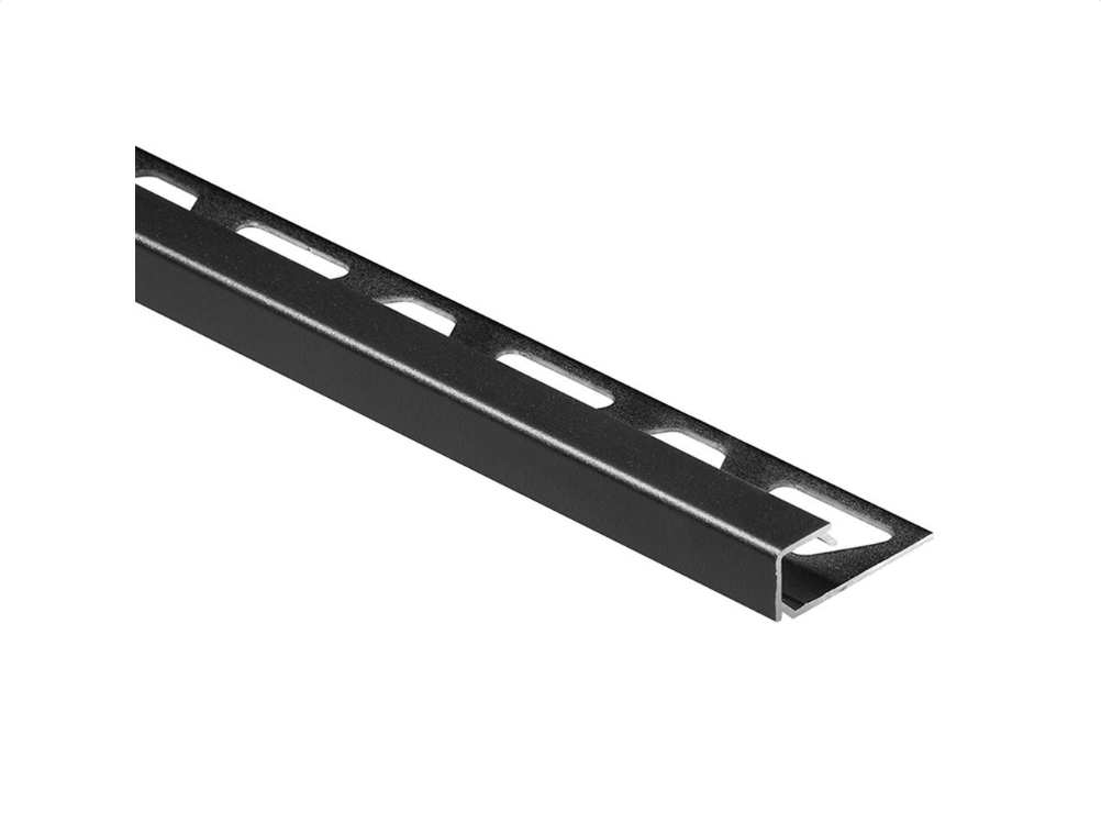 Schluter - 1/2" (12.5 mm) x 8' 2-1/2" - QUADEC Square edge profile - matte black aluminum (Q125MGS)