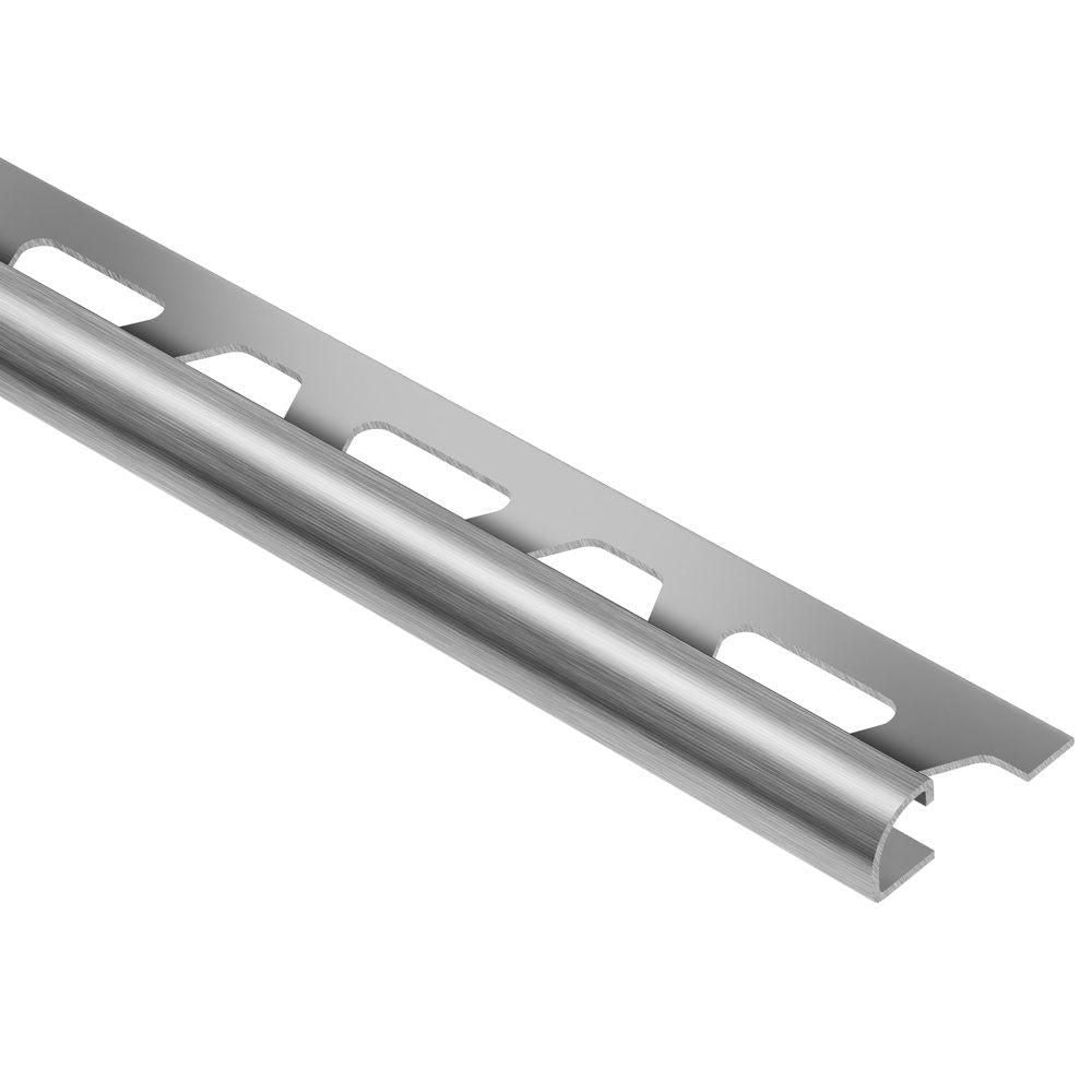 Schluter - RONDEC Profilé de bordure rond - acier inoxydable (V2) brossé 9/16" (15 mm) x 8' 2-9/16"