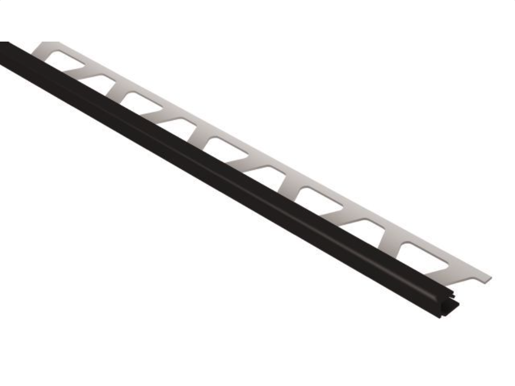 Schluter - 3/8" (10 mm) x 8' 2-1/2" - QUADEC Square edge profile - black aluminum (Q100GS)