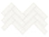 Soho Canvas White Mosaic - 2X6 Herringbone