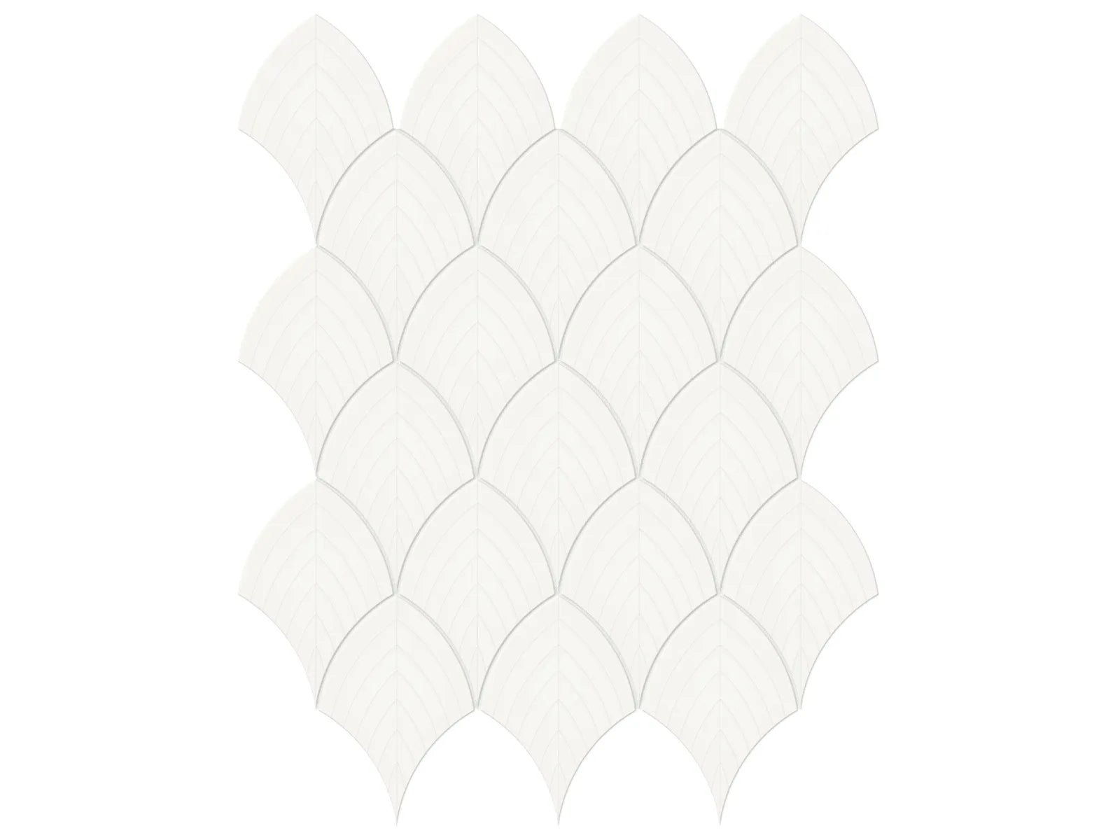 Soho Canvas White Mosaic - Scallop