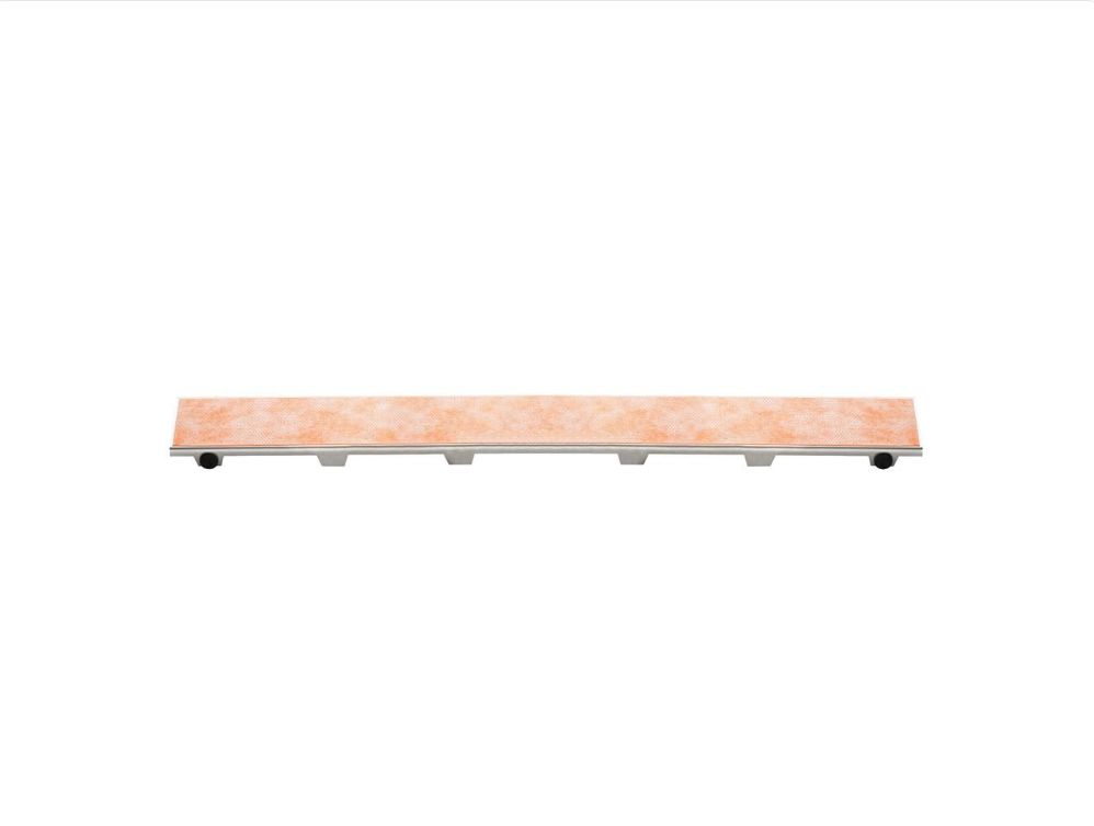 KL1DRE80 - 1-1/8" x 31-1/2" - Schluter KERDI-LINE Drain linéaire encastré avec design de grille sans cadre à carreler - acier inoxydable (V4) brossé