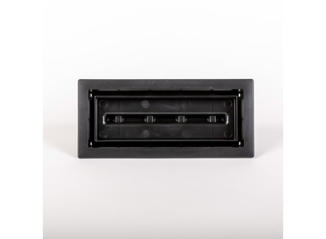 Fittes Aria - 4" x 10" - Trappe de ventilation avec cadre Lite Matte Black