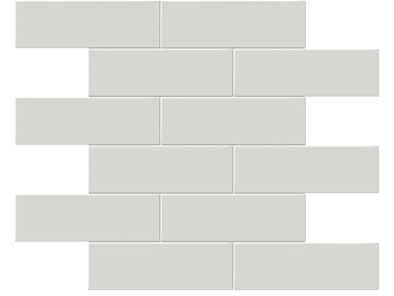 Soho Halo Gray Mosaic - 2X6 Brick