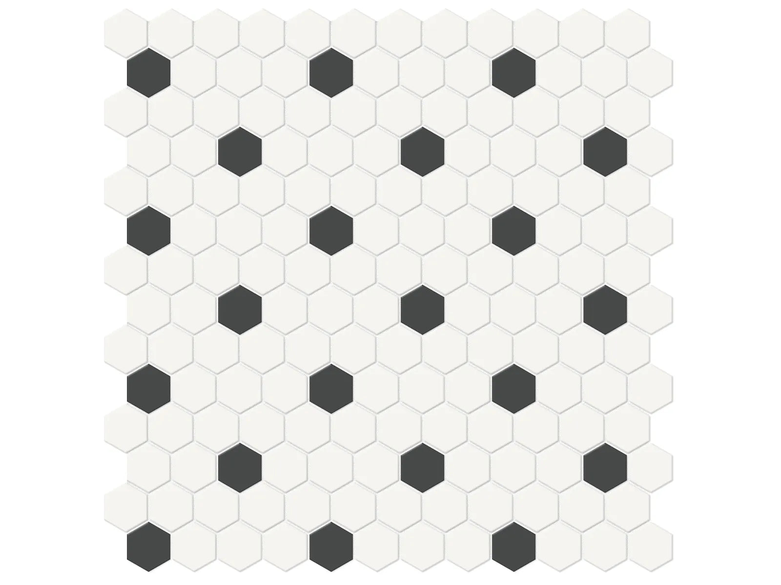 Soho Retro Black Mosaïque - Hexagon avec Insertion