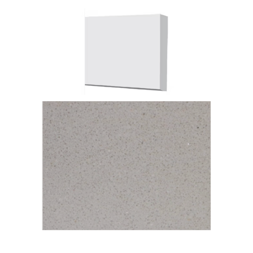 Fusion - Sky Grey 3" x 48" - 12 mm - Polished Artificial Stone Shower Threshold 