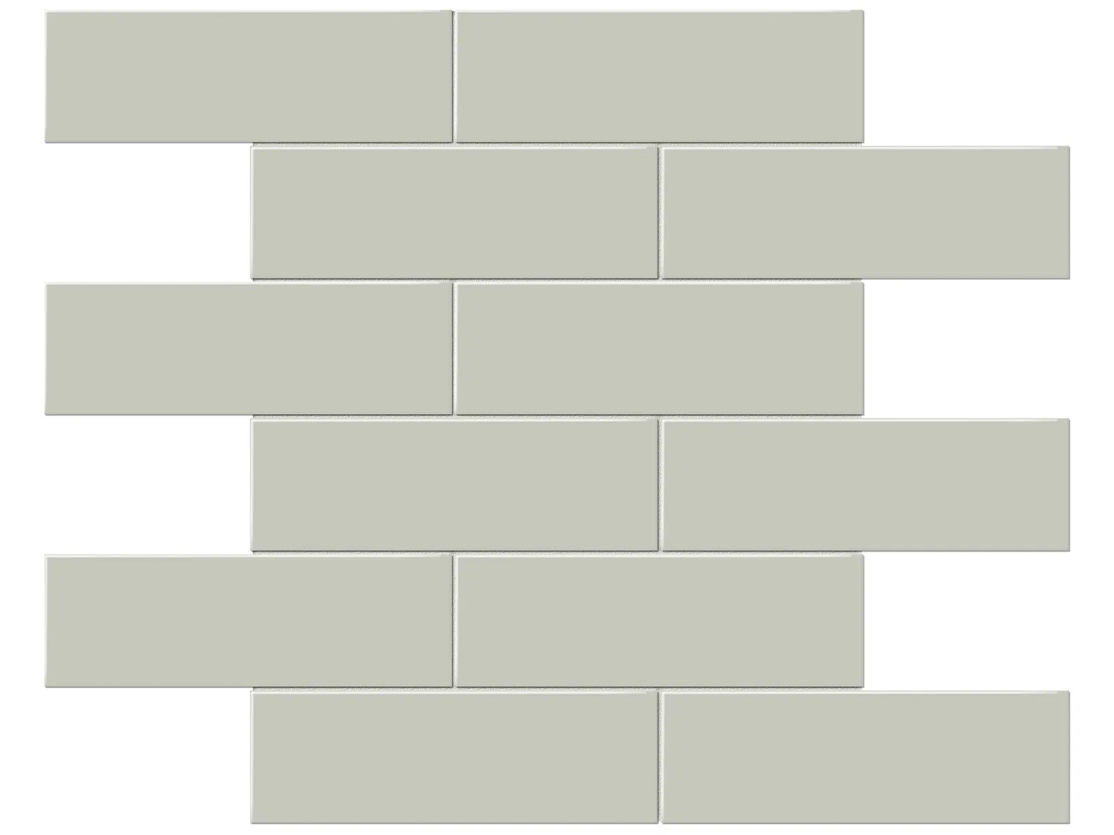 Soho Soft Sage Mosaïque - 2X6 Brick