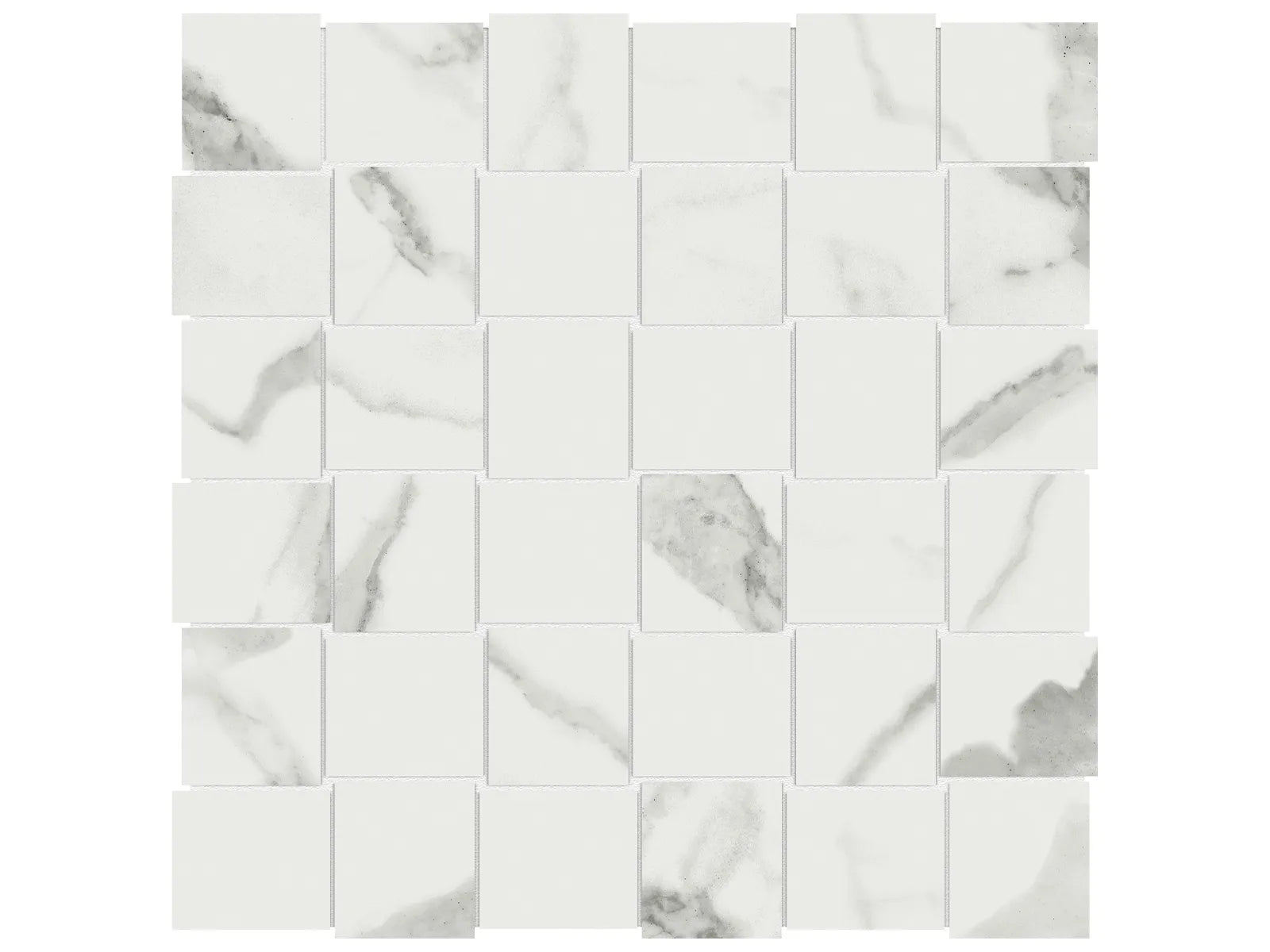 Mayfair Statuario Venato Mosaïque - 2X2 Basketweave