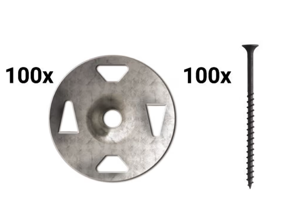 KBZS35GT32Z100 - Schluter KERDI-BOARD-ZS/-ZT Screws and washers - 1-5/8" galvanized steel (pack of 100)