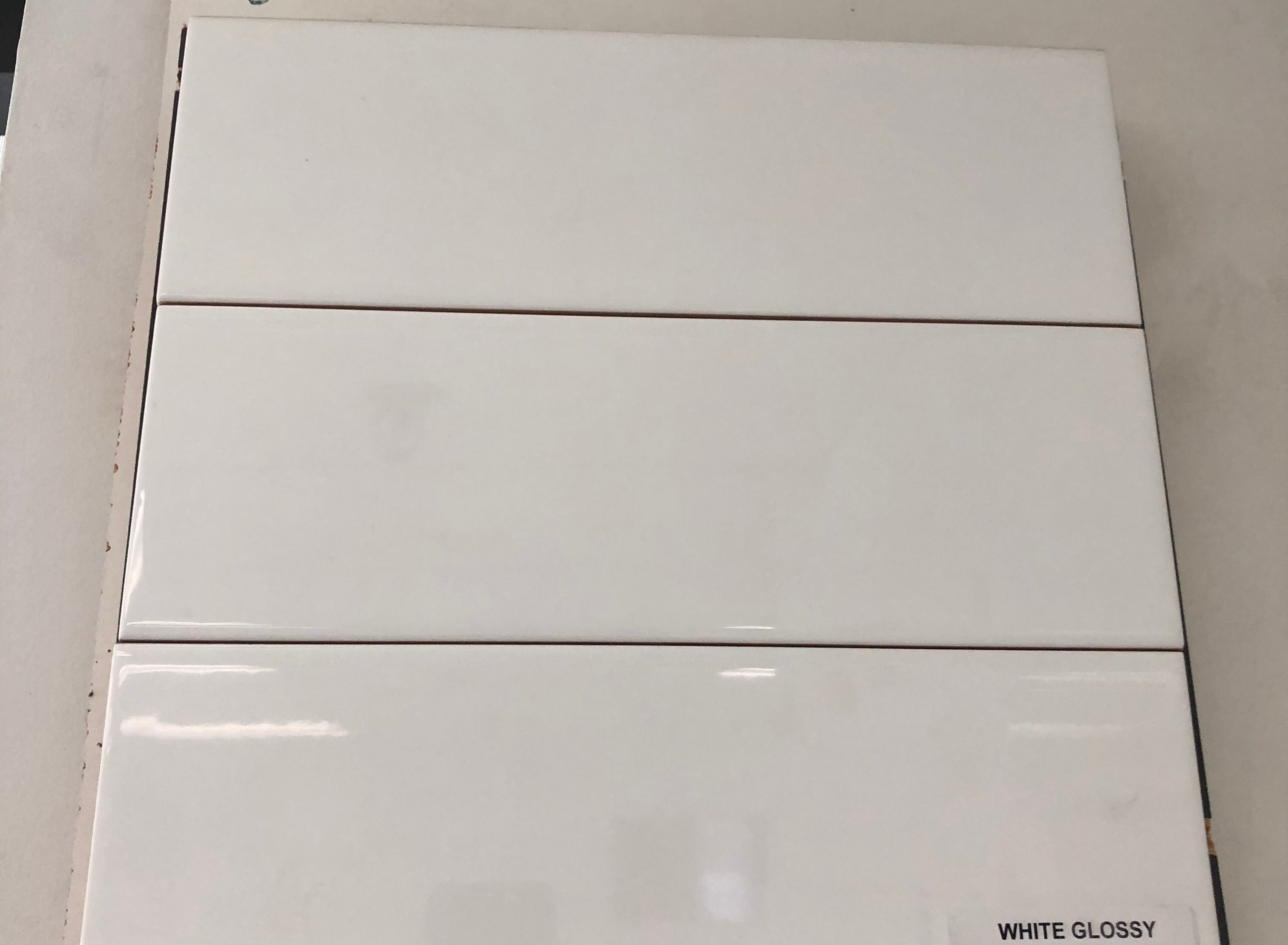 White Glossy Metro Tiles - 3X6 / 4X12 / 4X16 / 8X16 / 12X24